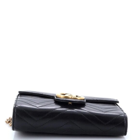 Gucci GG Marmont Chain Wallet Matelasse Leather Mini reb-735-091825 - Picture 5 of 7
